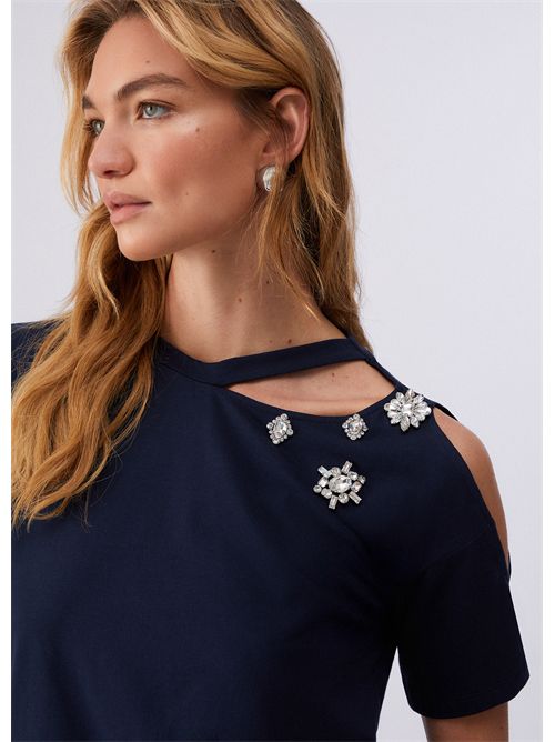 T-shirt woman blue LIU JO | CA6160JS088/P9583